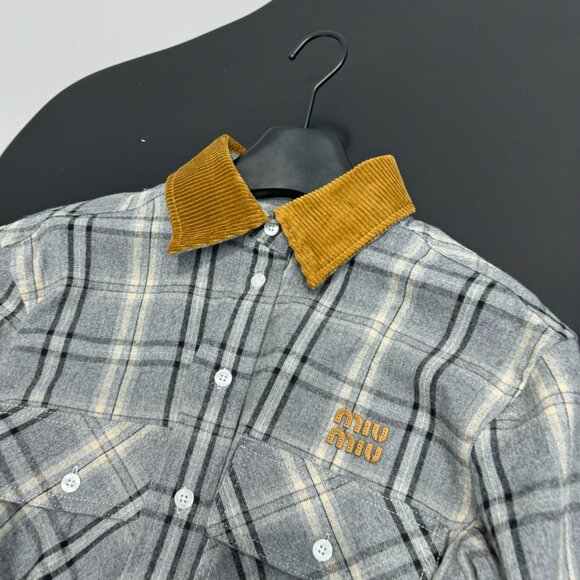 Miu Miu new flannel plaid dress - Picture 2 of 9